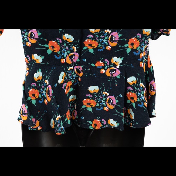 Zara floral peplum blouse size S - Picture 10 of 12
